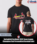 Springfield Cardinals 2025 Texas League Champions Red Personalized Baseball shirt