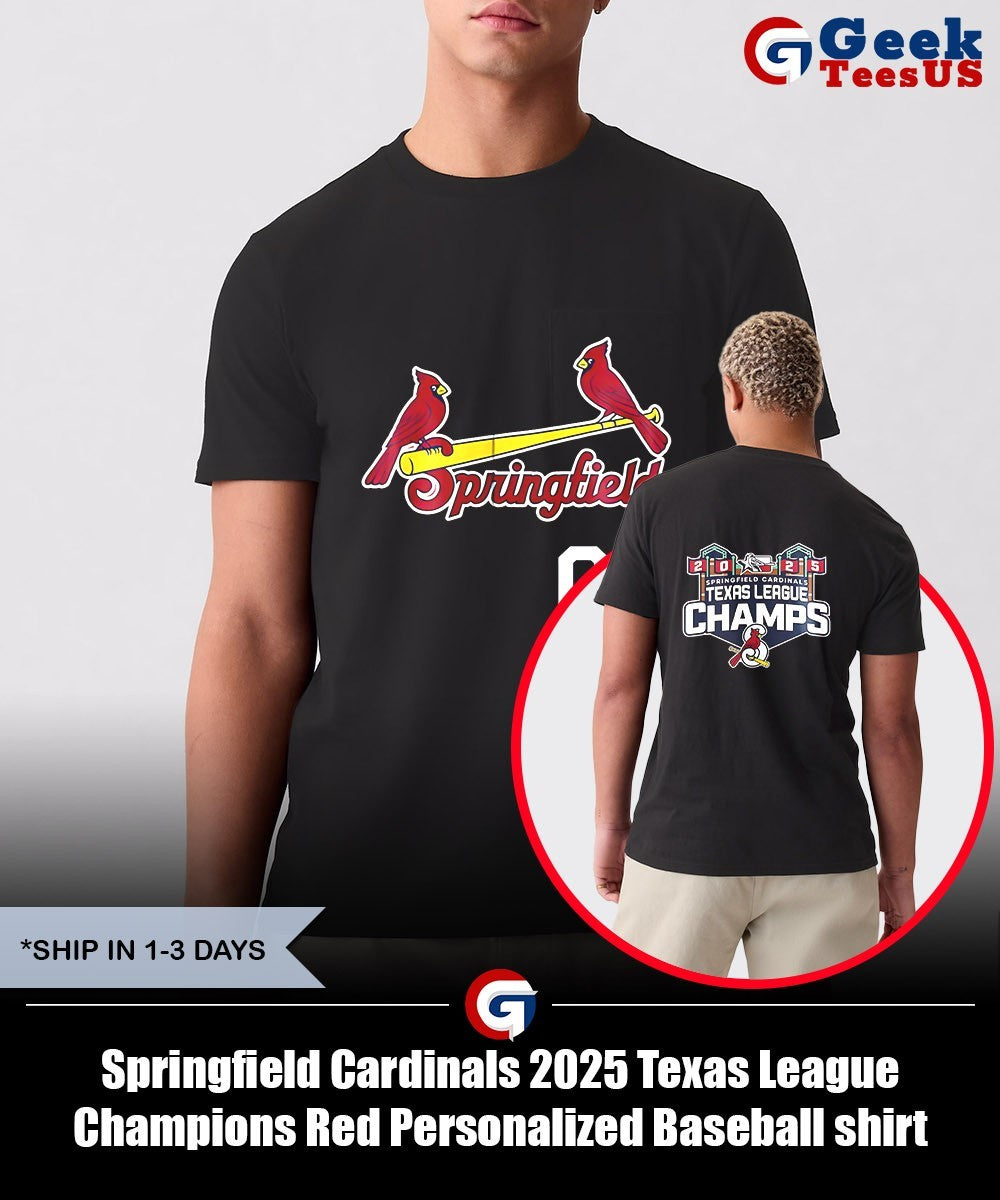Springfield Cardinals 2025 Texas League Champions Red Personalized Baseball shirt