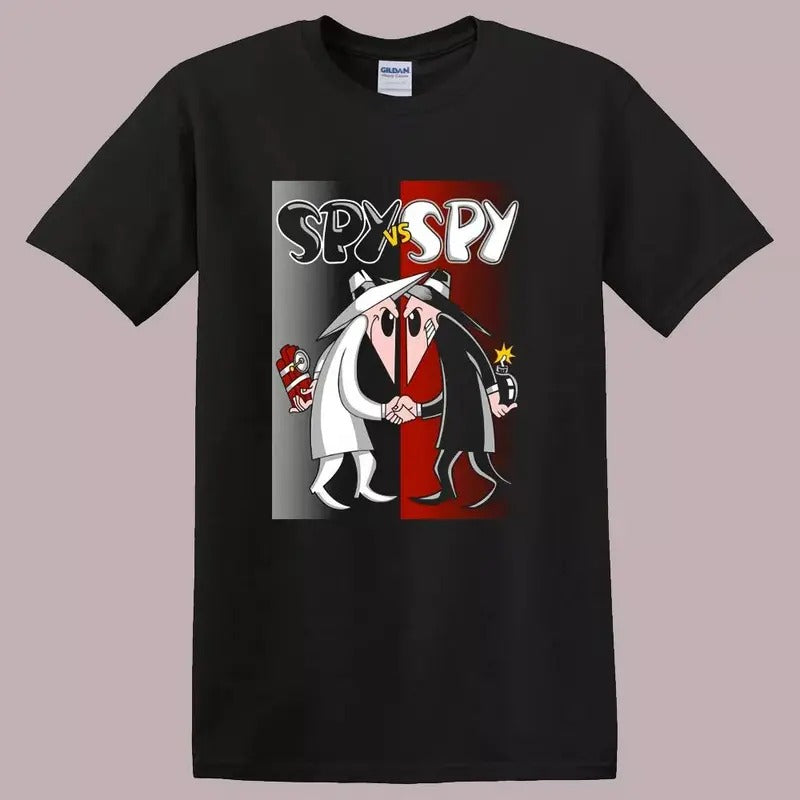 Spy vs Spy Cartoon Men's Black T-Shirt Size S-5XL Hoodie, Sweatshirt | HypeDripTees.com