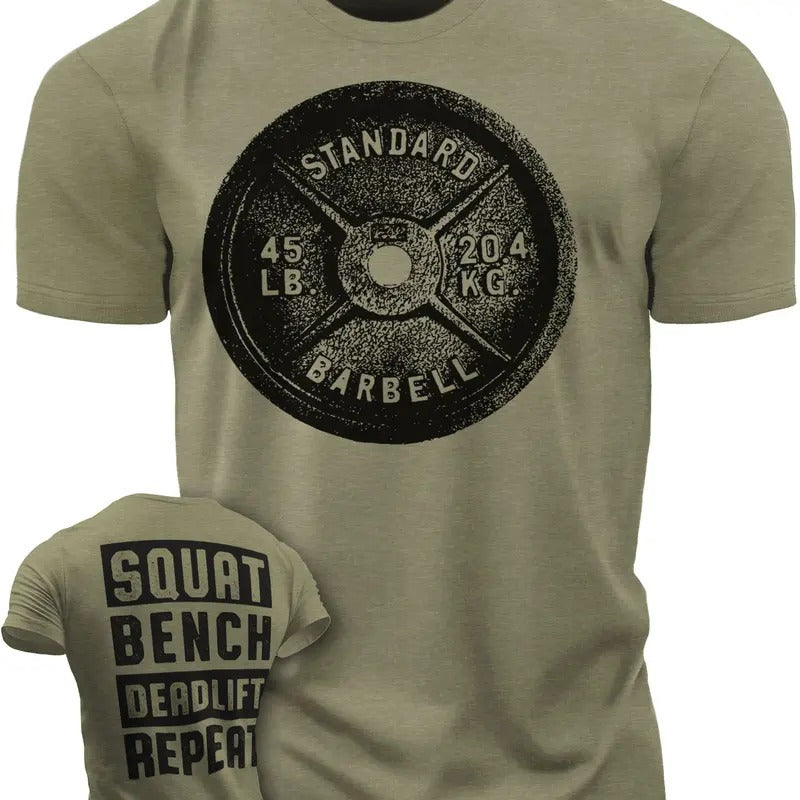 Squat Bench Deadlift Repeat Workout Gym T-Shirt for Men Hoodie, Sweatshirt | HypeDripTees.com