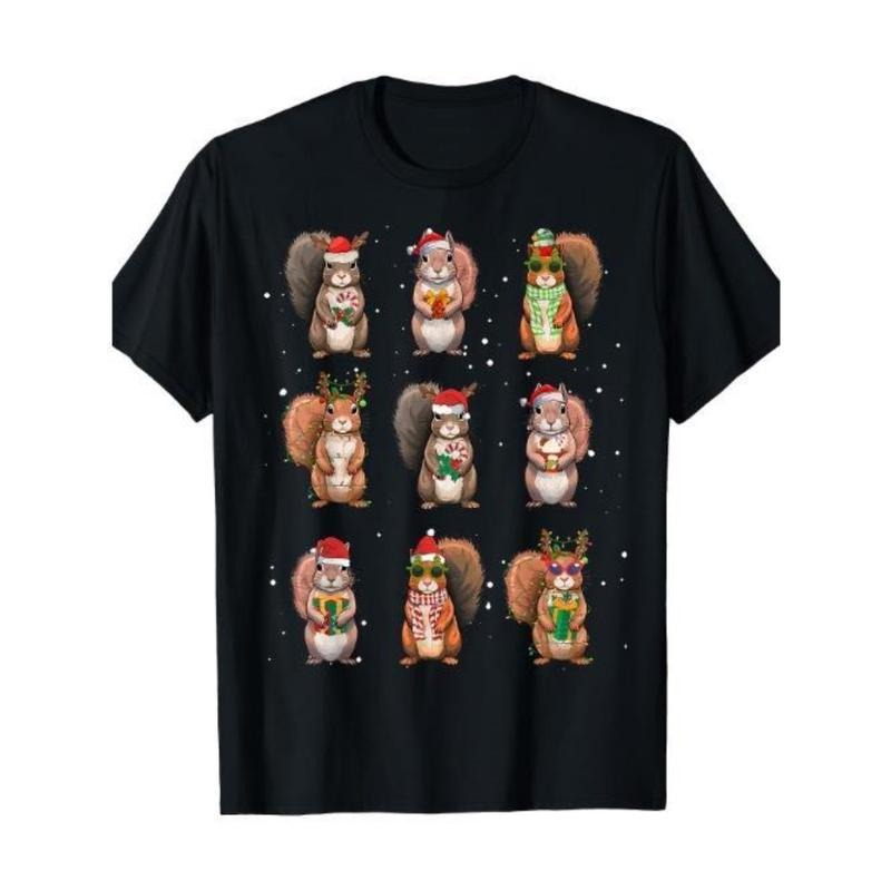 Squirrel Christmas Lights decorated Fun Squirrel Lover T-shirt Made In USA Hoodie, Sweatshirt | HypeDripTees.com
