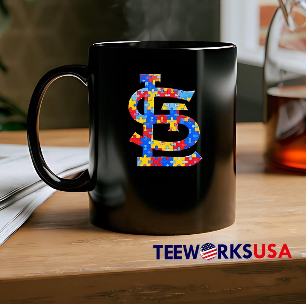 St Louis Cardinals Puzzle Piece Logo T-Shirt