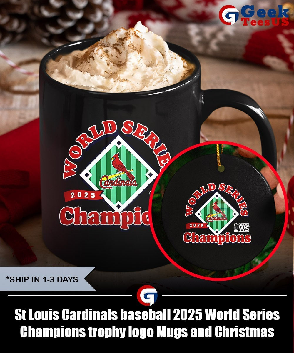 St Louis Cardinals baseball 2025 World Series Champions trophy logo shirt