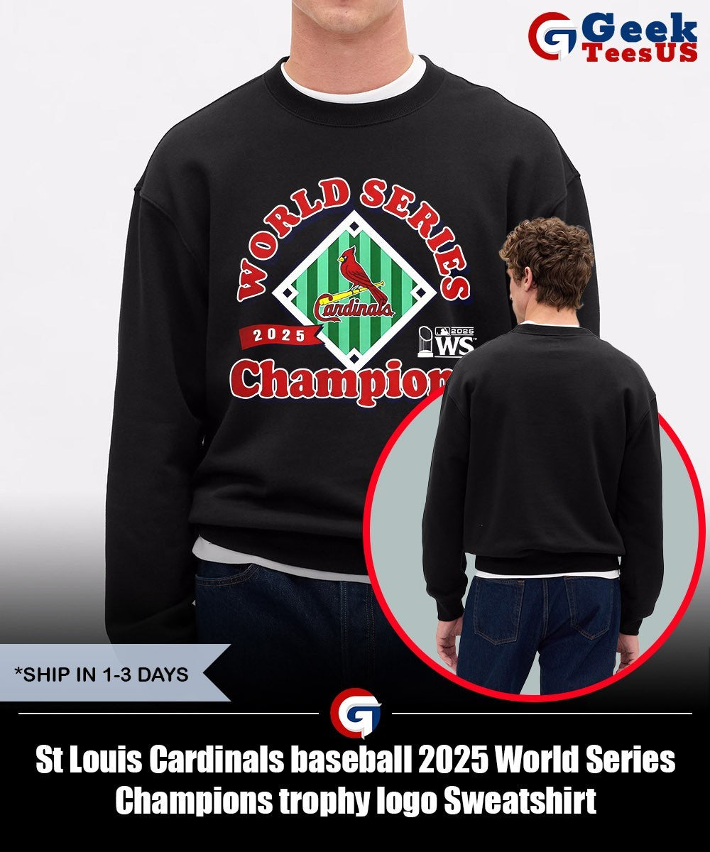 St Louis Cardinals baseball 2025 World Series Champions trophy logo shirt