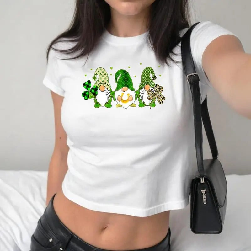 St Patrick's Day Gnomes Baby Tee, Womens St Patrick's Day , Cute St Paddys , Shamrock Shirt, St Patrick's Day Matching ,...