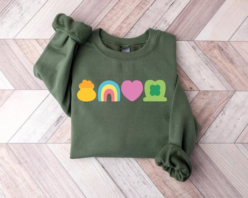 St Patricks Day Sweatshirt, Lucky Shirt, Lucky Charm Shirt, Saint Patrick's Day Apparel, St Pattys Day Sweatshirt,...