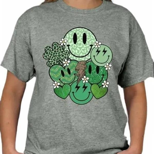 St Pattys Smiley T-shirt Hoodie, Sweatshirt | HypeDripTees.com