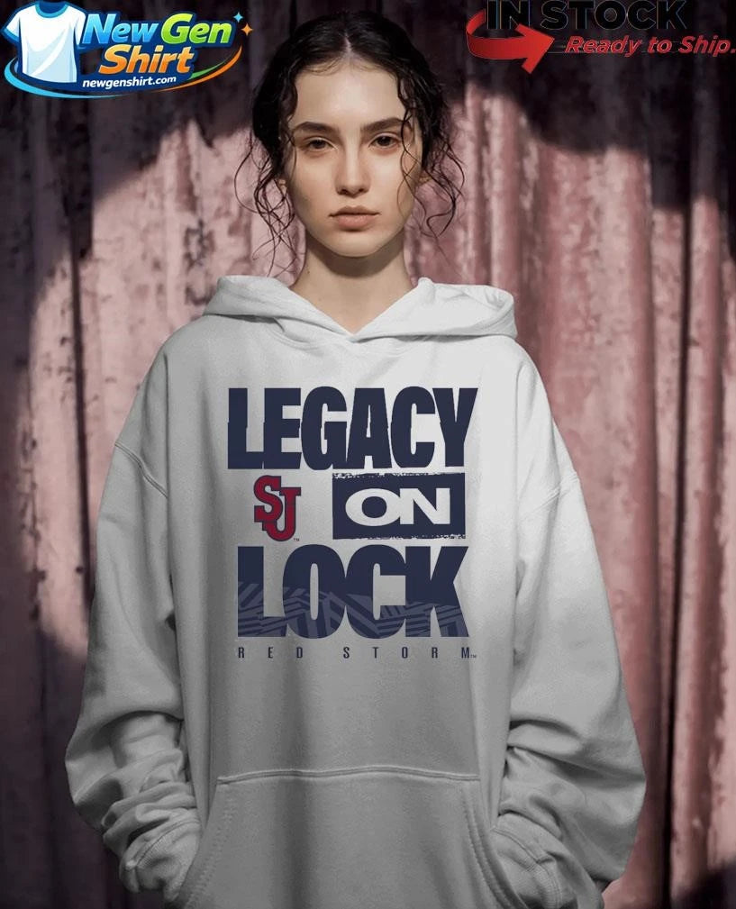 St. John’s Red Storm Legacy On Lock Pregame Shirt