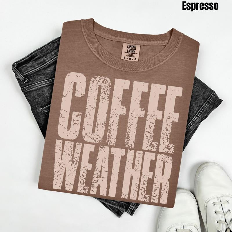 Stacked Coffee Weather Comfort Colors T-Shirt 'NLB' Hoodie, Sweatshirt | HypeDripTees.com