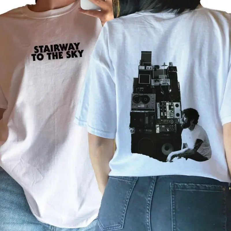 Stairway To The Sky Tour Tee, Zayn Inspired Graphic Shirt, Room Under The Stairs Music Merch, Double-Sided Concert Slogan...