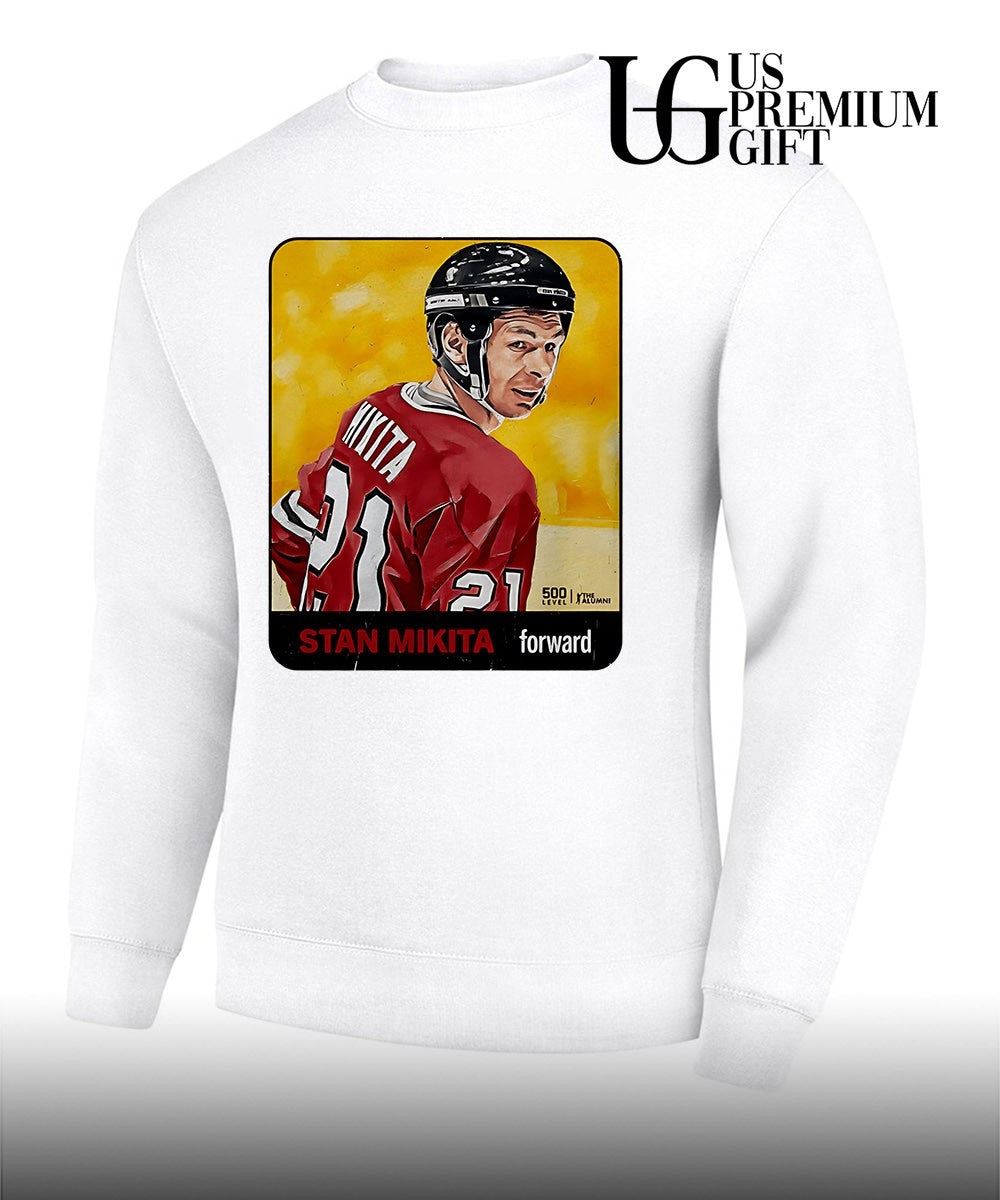 Stan Mikita forward player Chicago Blackhawks NHL card shirt