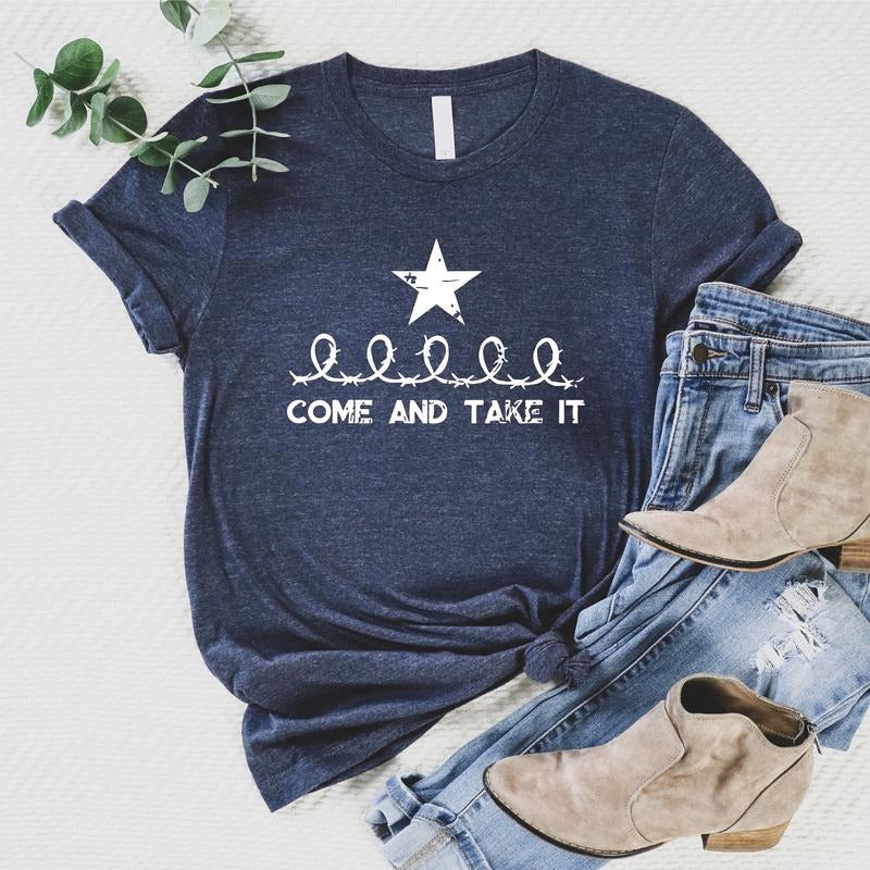 Stand With Texas Shirt, Razor Wire T-shirt, Matching Texan Support Gift Tee, Unisex Election Tee, Border Wire Short...