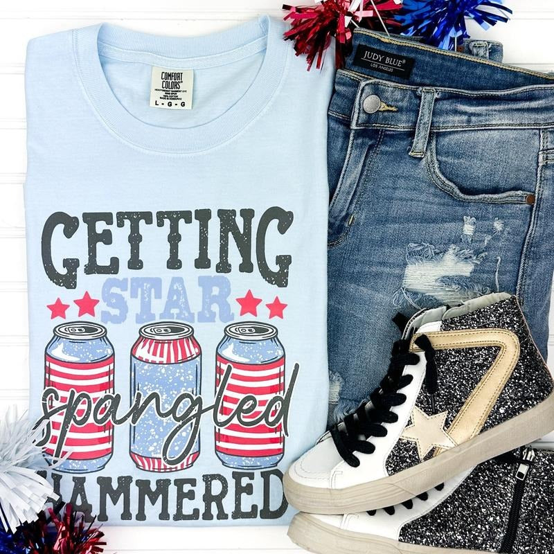 Star Spangled & Hammered Comfort Colors T-Shirt Hoodie, Sweatshirt | HypeDripTees.com