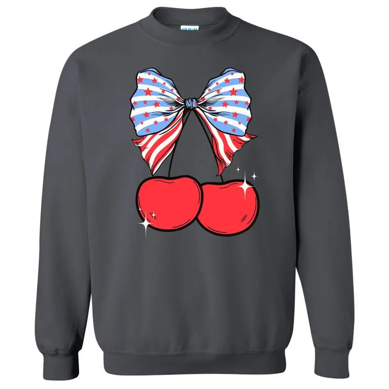 Star Spangled Cherry Coquette Sweatshirt 'NLB' T-Shirts, Hoodie | HypeDripTees.com