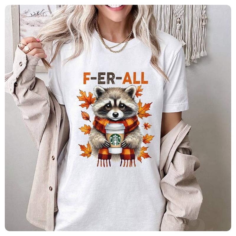 Starbucks Raccoon Feral Girl Shirt Starbucks Fall Pumpkin Spice Shirt Pumpkin Season, Coffee Lover Gift, Fall Coffee...