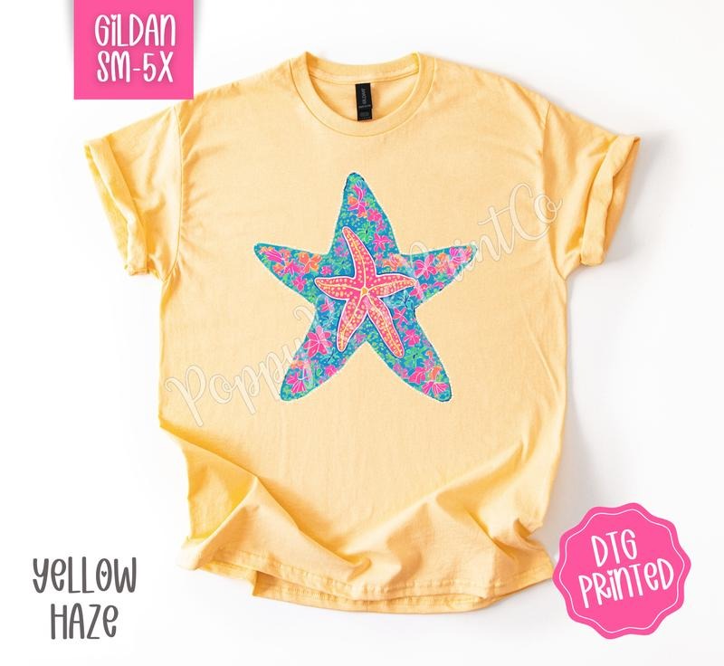 Starfish Shirt Gildan, Women's Beach Tee, Trendy Summer Tshirt Plus Sizes, Gift for Her Hoodie, Sweatshirt | HypeDripTees.com