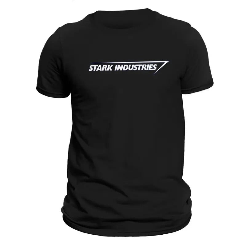 Stark Industries Men's T-shirt Casual Classic Cotton Crewneck Soft Top with Logo Hoodie, Sweatshirt | HypeDripTees.com