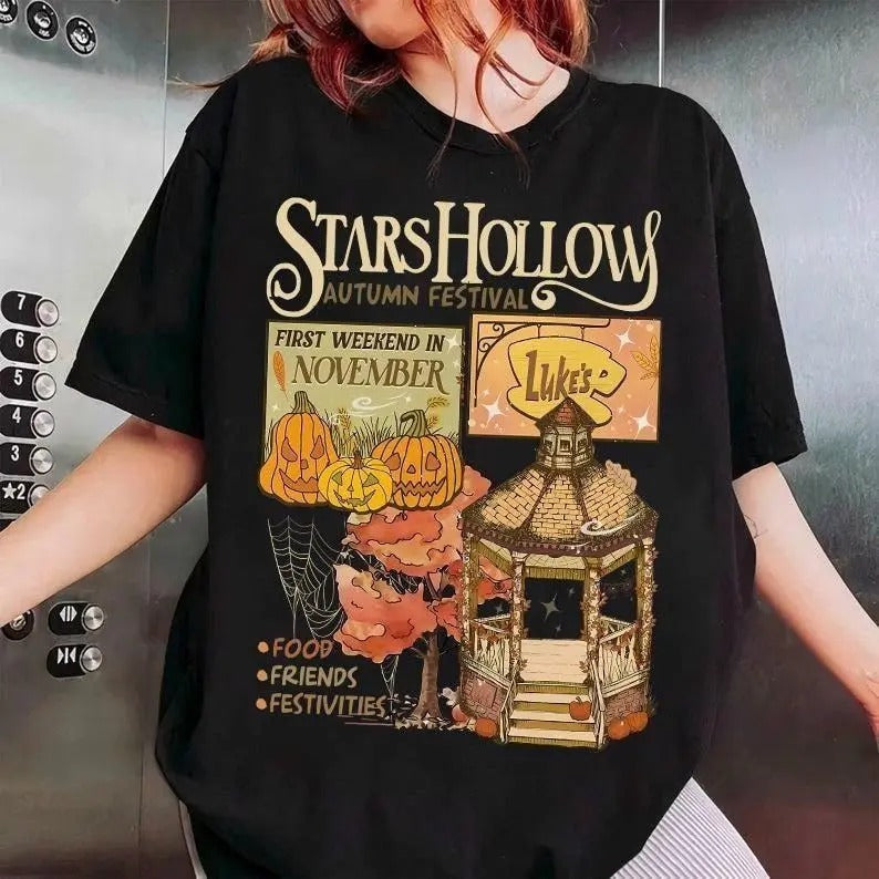 Stars Holl0w Connecticu shirt, Lu.ke's Diner shirt, Founded 1779, Stars H0llow Book Club shirt, R0ry Lorelai Dragon Fly...