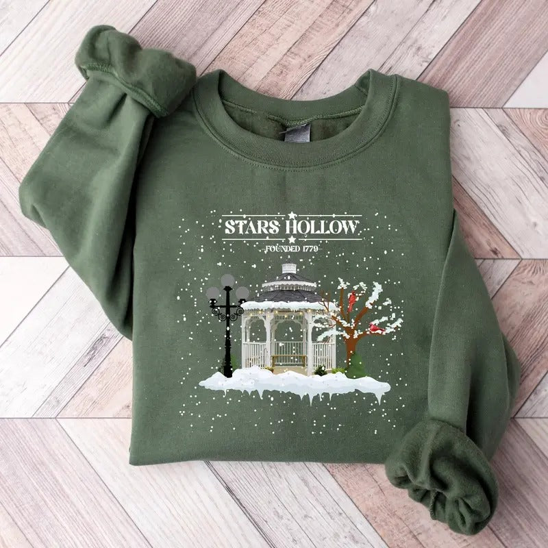Stars Hollow Christmas Festival Sweatshirt, Christmas Tree Sweater, Christmas Tree Shirt, Christmas Winter Festival...
