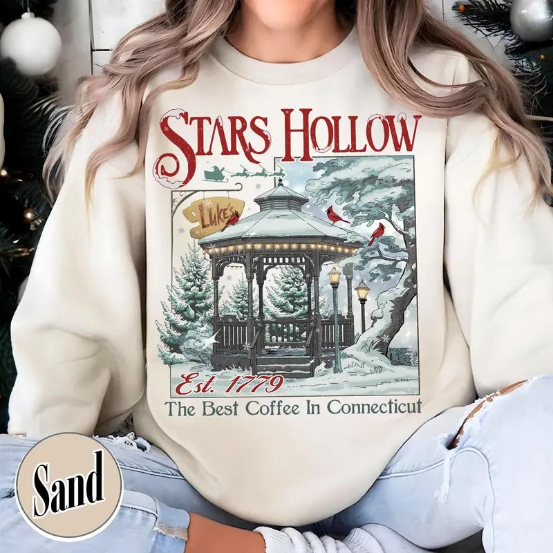 Stars Hollow Christmas Festival Sweatshirt, Stars Hollows Shirt, Christmas Gift, Connecticut Shirt, Retro Style Shirt,...