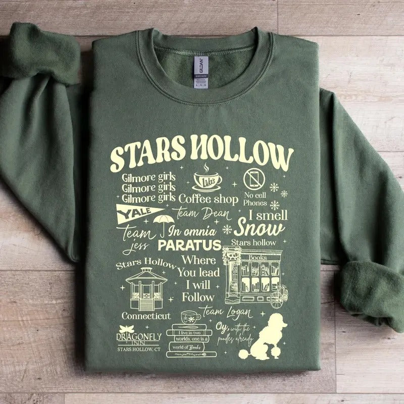 Stars Hollow Sweatshirt, Stars Hollow Where You Lead I Will Follow Shirt, Gilmore girls, Lukes Diner Tee, Lukes Coffee...