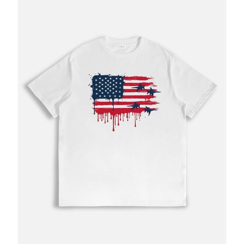Statement T - Shirt: Unique American Flag Motif with a Bold Aesthetic Hoodie, Sweatshirt | HypeDripTees.com