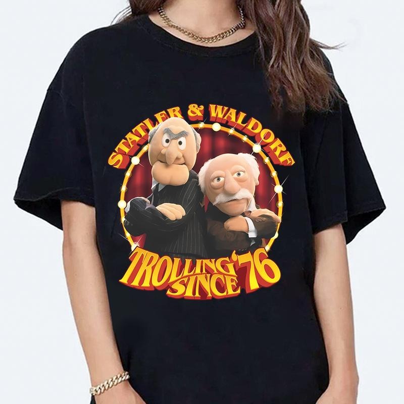 Statler And Waldorf Vintage Muppet Lovers Show Fan Cotton Tshirt High Quality Oversized T-shirt Men Clothing Summer Wear...