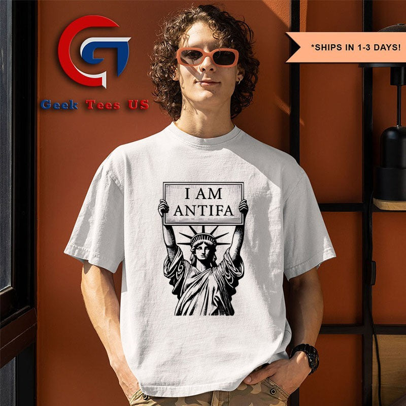 Statue of Liberty I am antifa shirt