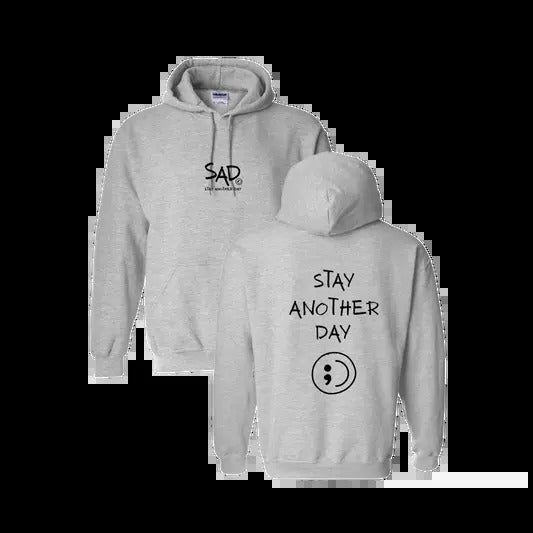 Stay Another Day Mental Health Awareness Sweatshirt Retro Menswear Hoodie Pullover T-Shirts | HypeDripTees.com