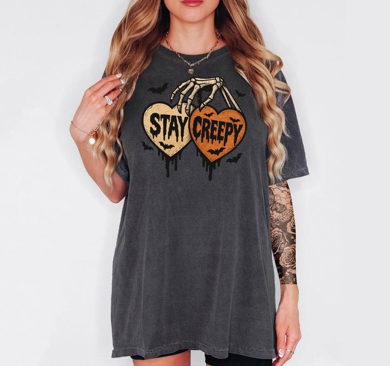 Stay Creepy - T-Shirt, Unisex T-Shirt, Funny Tee, Comfortable Shirt, Hallowen Theme Hoodie, Sweatshirt | HypeDripTees.com