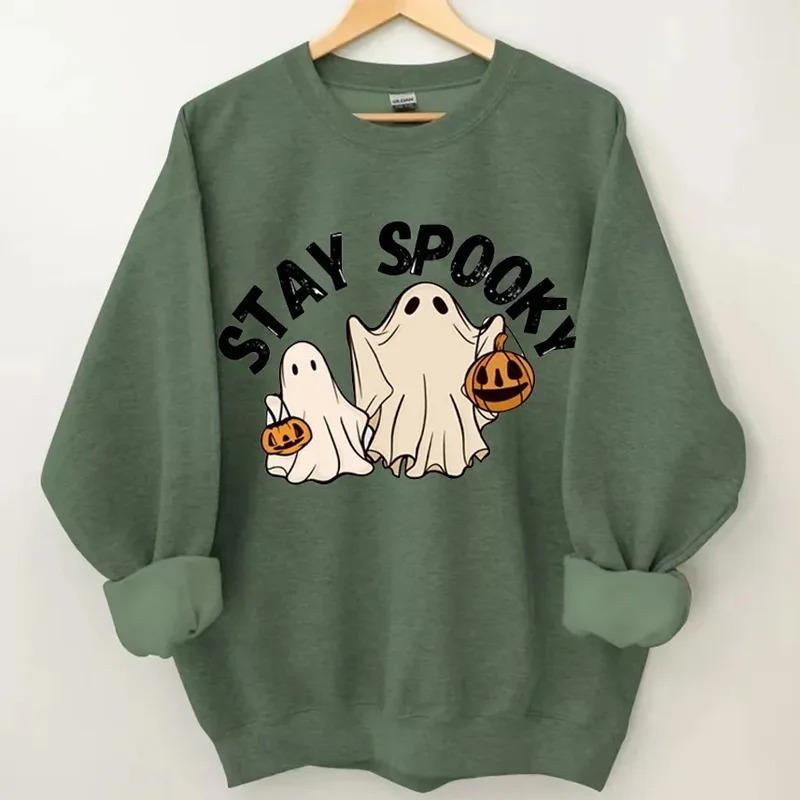 Stay Spooky Sweatshirt, Halloween Sweater, Halloween Gift Hoodie, Womens T-Shirt, Spooky Season Shirt, Ghost