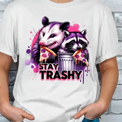 Stay Trashy Men's T-Shirt, Streetwear Style, Round Neck Hoodie, Sweatshirt | HypeDripTees.com