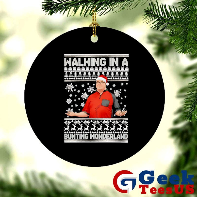 Stephen Bunting Walking in a Bunting Wonderland ugly Christmas shirt