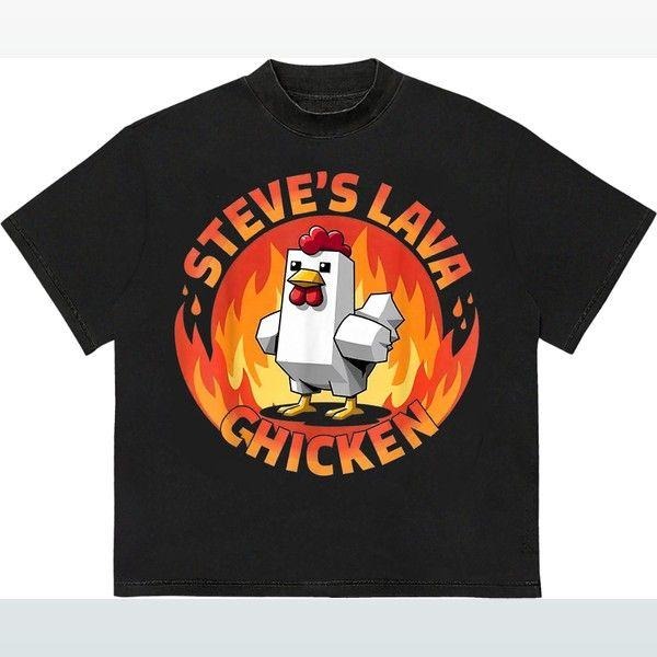 Steve Lava Chicken T-shirt Unisex Streetwear Style Premium Comfort Soft Cotton Hoodie, Sweatshirt | HypeDripTees.com