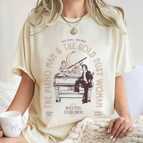 Stevie Nicks Billy Joel Shirt, The Gild Dust Woman Shirt Hoodie, Sweatshirt | HypeDripTees.com
