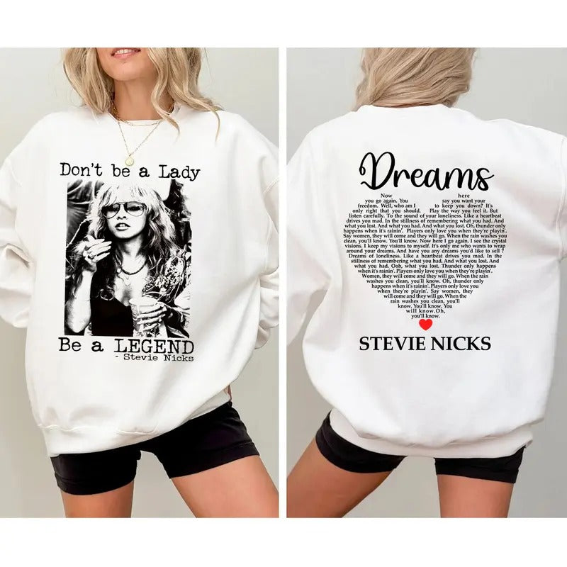 Stevie Nicks Dreams 2 Sides Shirt Sweatshirt Hoodie, Stevie Nicks Sweatshirt, Gift For Fan | HypeDripTees.com
