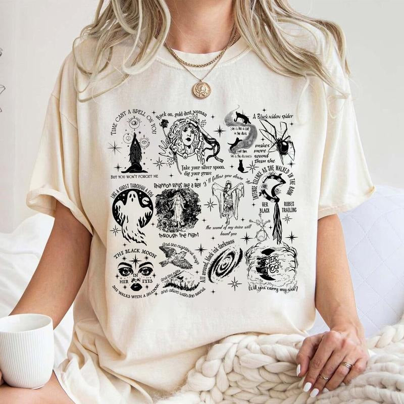 Stevie Nicks Halloween Lyrics Shirt, Stevie Nicks Tour Shirt Hoodie, Sweatshirt | HypeDripTees.com