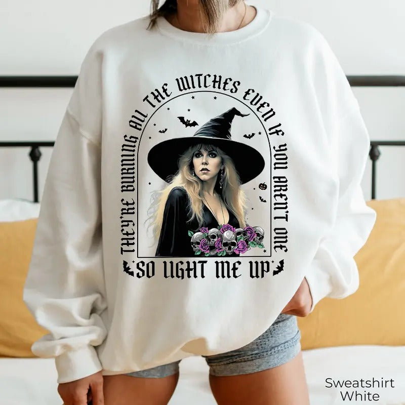 Stevie Nicks Halloween Shirt Sweatshirt Hoodie, Halloween Sweatshirt, Gift For Fans | HypeDripTees.com