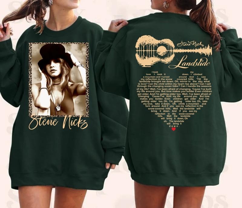 Stevie Nicks Landslide 2 sides shirt, Stevie Nicks Shirt Hoodie, Sweatshirt | HypeDripTees.com