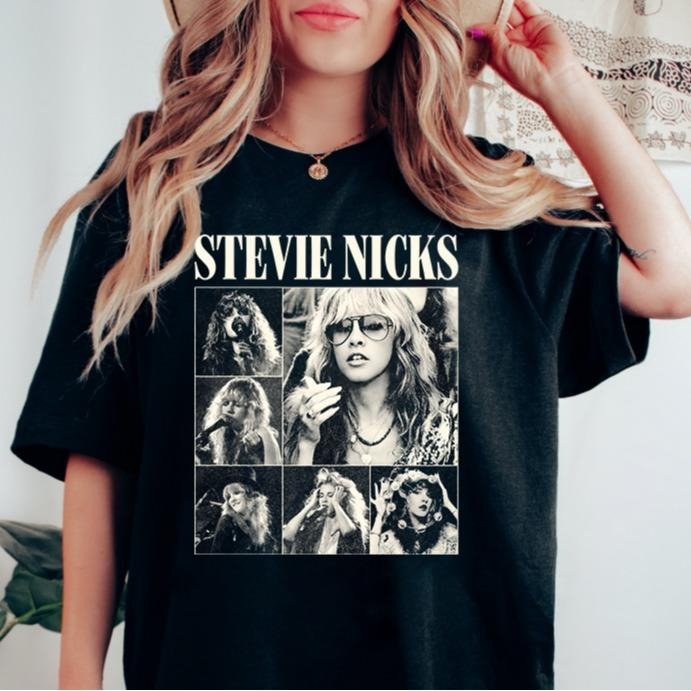 Stevie Nicks Shirt, Stevie Nicks 2024 Tour Shirt, Vintage 90s Stevie Nicks Music Concert, Fan Gifts Tee, Unisex Crew Neck...
