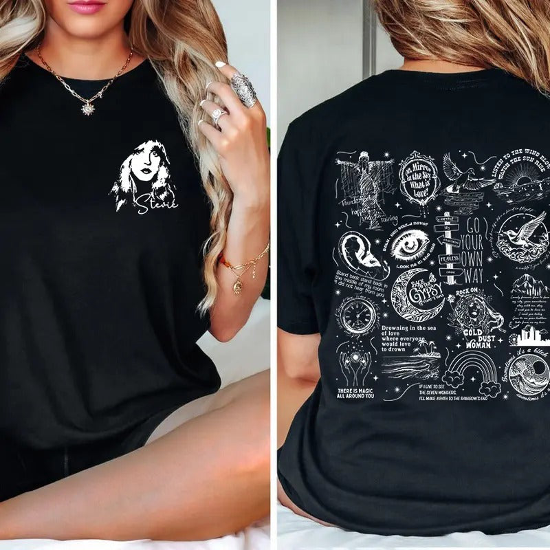 Stevie Nicks Songs 2 Sides Shirt, Stevie Nicks Shirt Hoodie, Sweatshirt | HypeDripTees.com