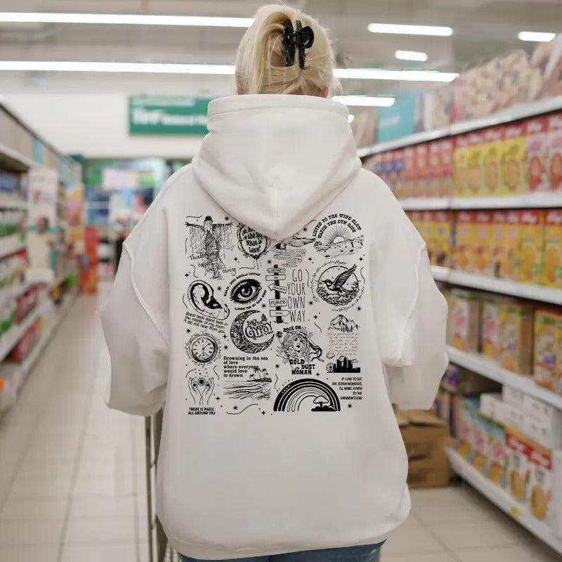 Stevie Nicks Tracklist Back Shirt Sweatshirt Hoodie, Stevie Nicks Shirt, Gifts for Her | HypeDripTees.com