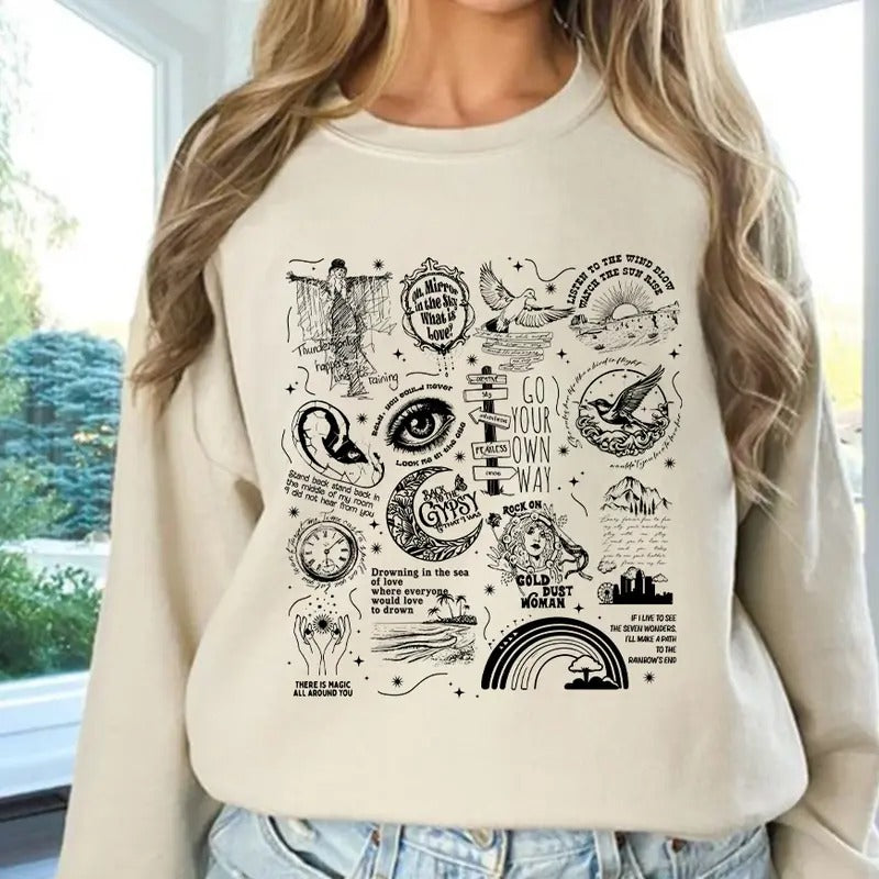 Stevie Nicks Tracklist Shirt Sweatshirt Hoodie, Stevie Nicks Shirt , Gift For Her | HypeDripTees.com