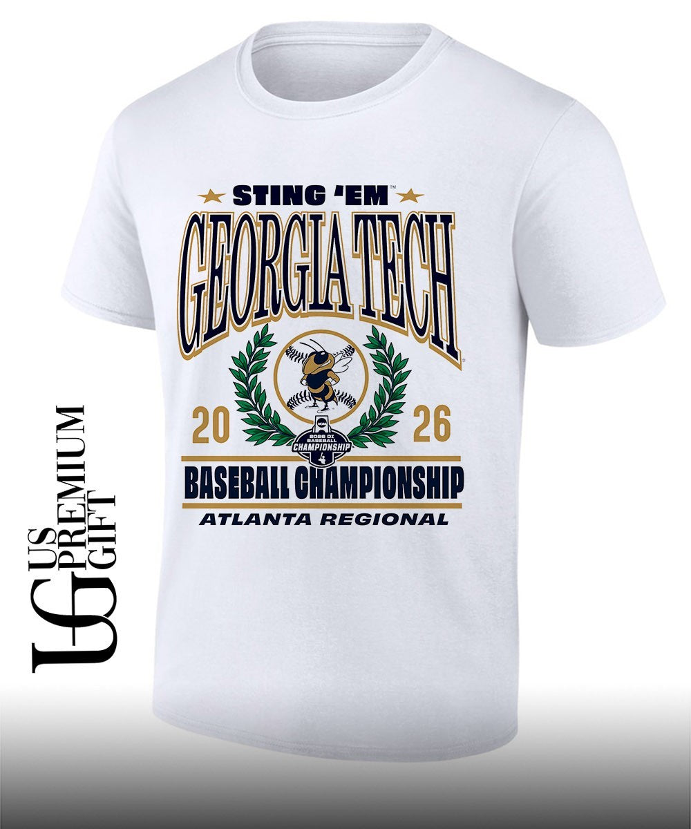 Sting ‘Em Georgia Tech Yellow Jackets Baseball Championship Atlanta Regional 2026 graphic shirt