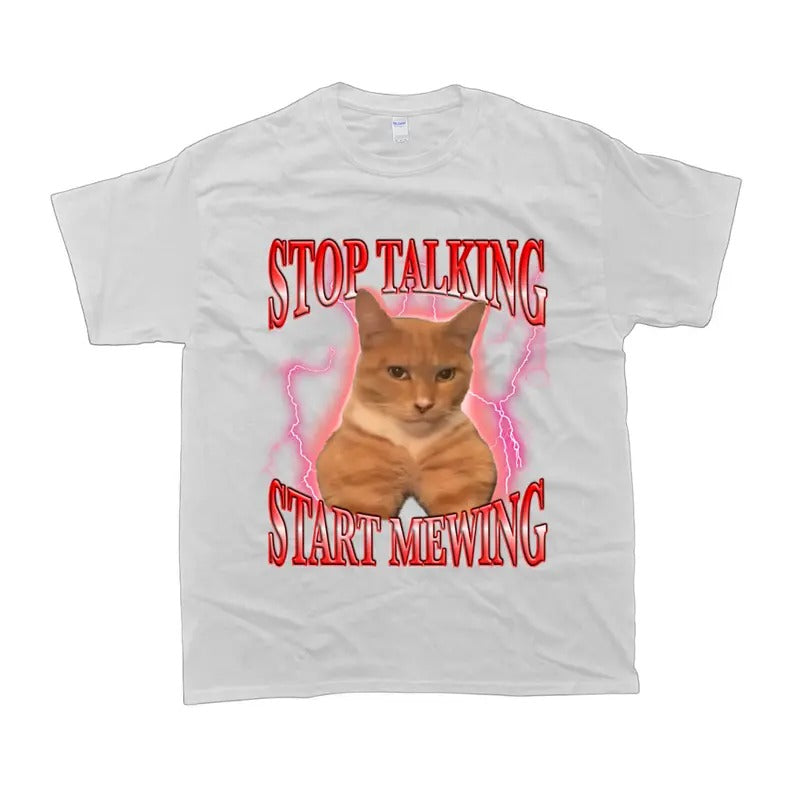Stop Talking Start Mewing Funny Looks Maxing Meme Tshirt Women Womenswear Comfort Hoodie, Sweatshirt | HypeDripTees.com