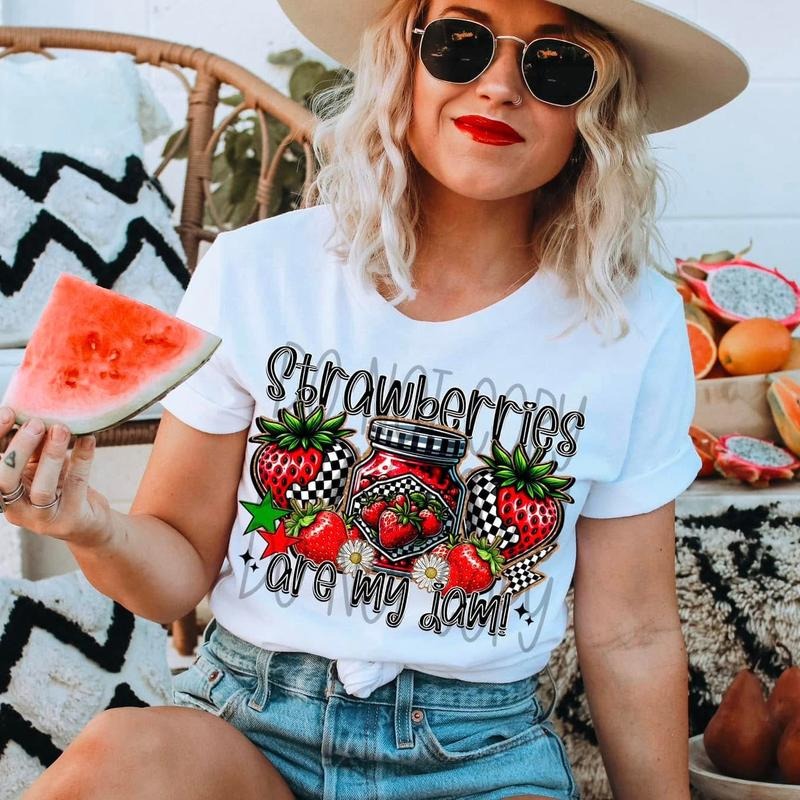 Strawberries Are My Jam DTF Transfers - THIS IS NOT A SHIRT Hoodie, Sweatshirt | HypeDripTees.com