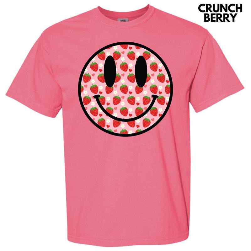Strawberry Happy Face Comfort Colors T-Shirt 'NLB' Hoodie, Sweatshirt | HypeDripTees.com