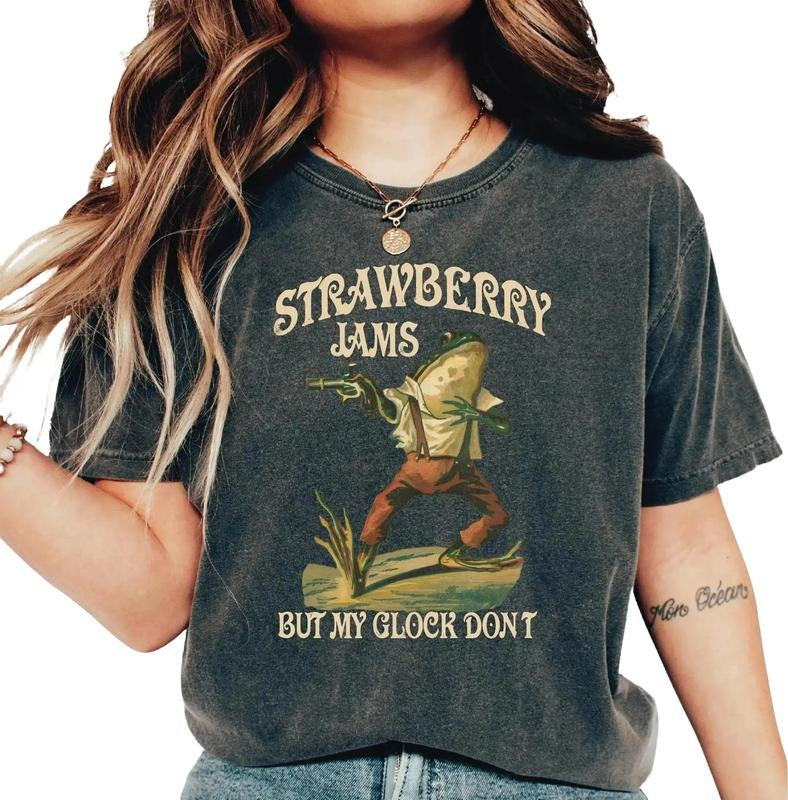 Strawberry Jams But My Glock Don't T-Shirt, Funny Meme Sweatshirt & Hoodie | HypeDripTees.com