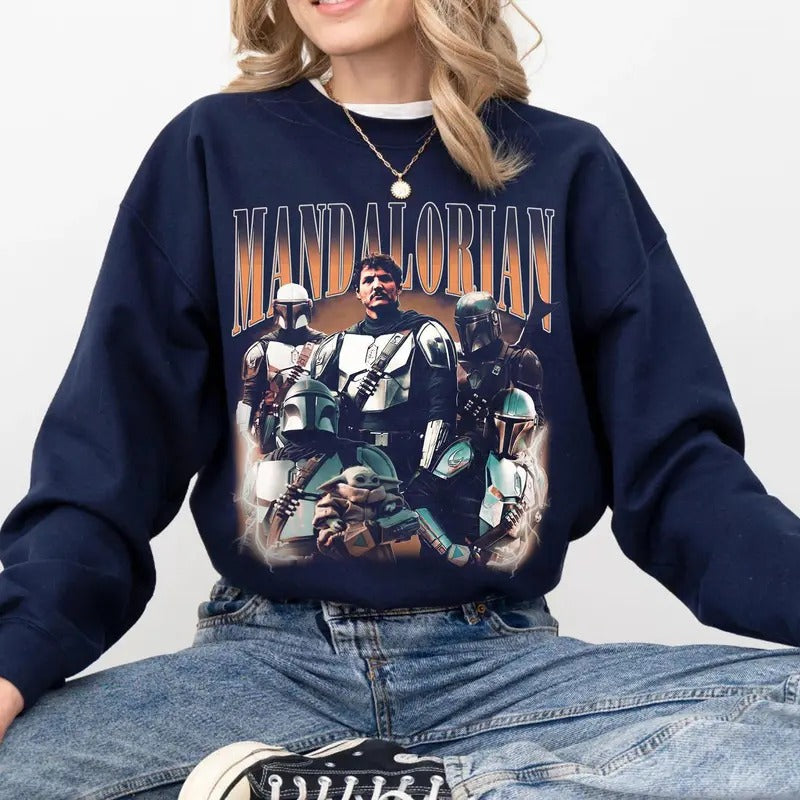 Streetwear P3dro P4sc4l M4ndalori4n Vintage Sweatshirt, Gift For Women and Man Unisex T-Shirt Hoodie | HypeDripTees.com