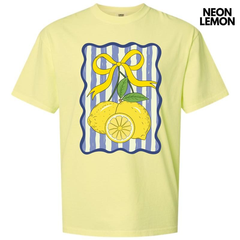 Stripe Lemon Coquette Comfort Colors T-Shirt 'NLB' Hoodie, Sweatshirt | HypeDripTees.com